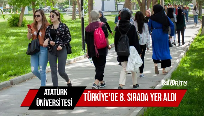 Atatürk Üniversitesi 14 alanda önemli bir başarı göstererek Türkiye’de 8. sırada yer aldı