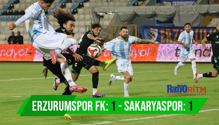 Trendyol 1. Lig: Erzurumspor FK: 1 - Sakaryaspor: 1